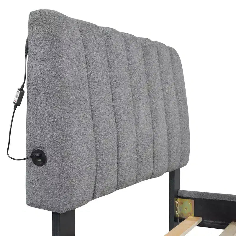 Lit plateforme capitonné jumeau avec lit gigogne escamotable – Conception peu encombrante