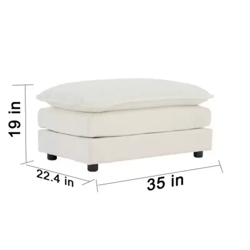 Canapé d'angle modulable : méridienne réversible, double ottoman et confort suprême