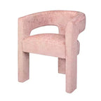 Fauteuil sculpture Gwen en tissu jacquard de luxe moderne - Rose