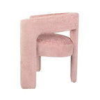 Fauteuil sculpture Gwen en tissu jacquard de luxe moderne - Rose