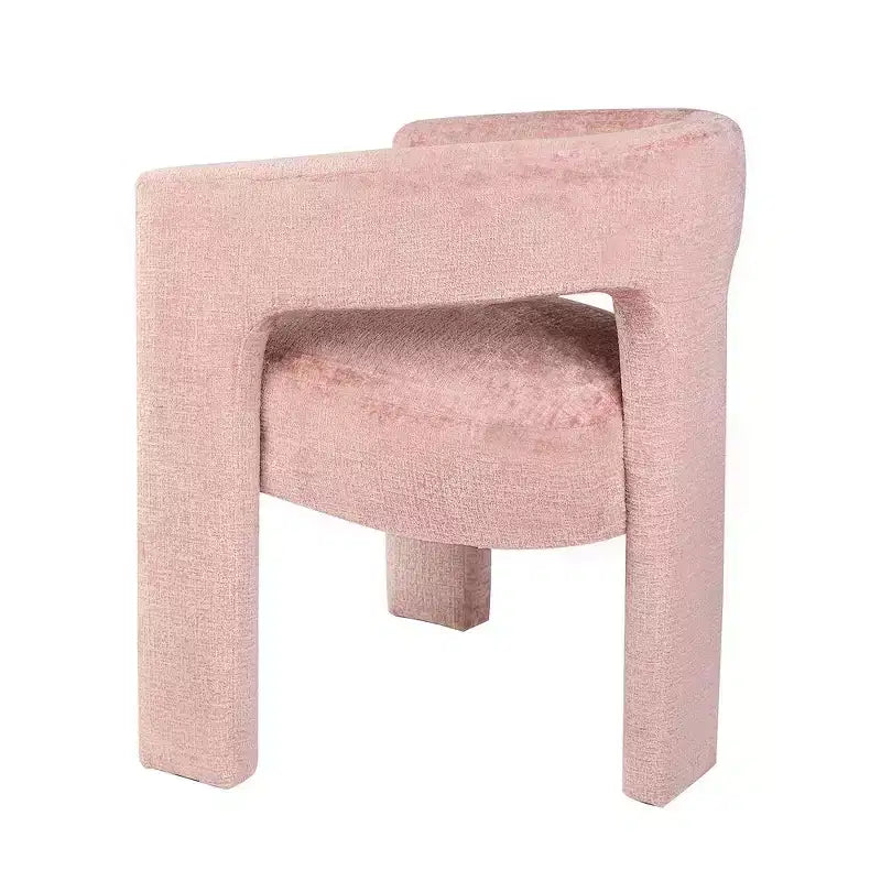Fauteuil sculpture Gwen en tissu jacquard de luxe moderne - Rose