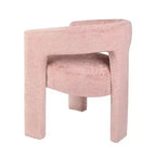 Fauteuil sculpture Gwen en tissu jacquard de luxe moderne - Rose