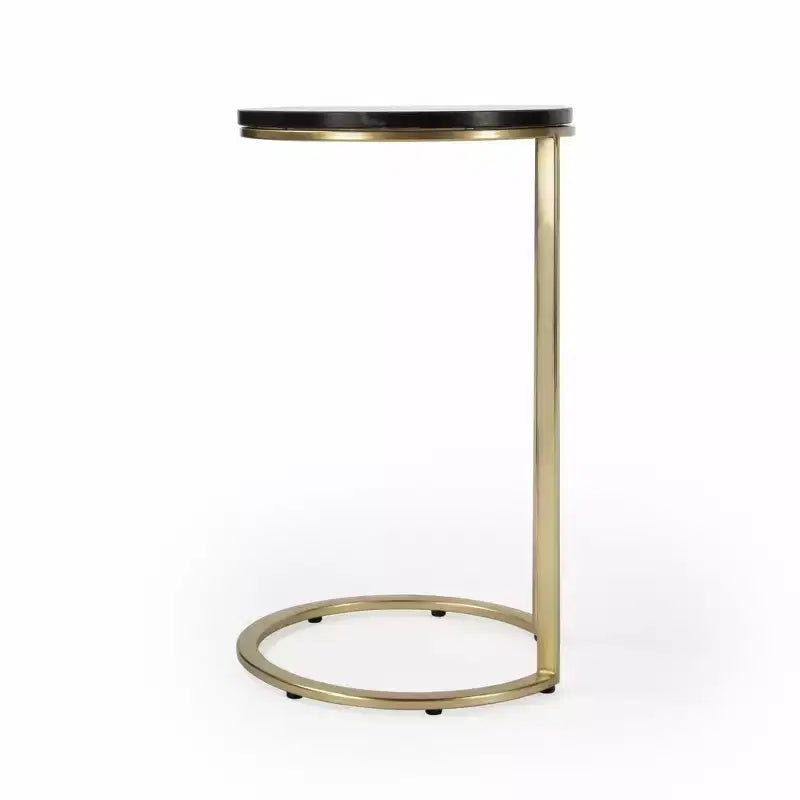 28 Black Marble Round End Table