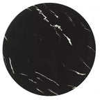 Table d'appoint ronde en marbre noir de 28 pouces