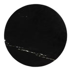 Table d'appoint ronde en marbre noir de 28 pouces