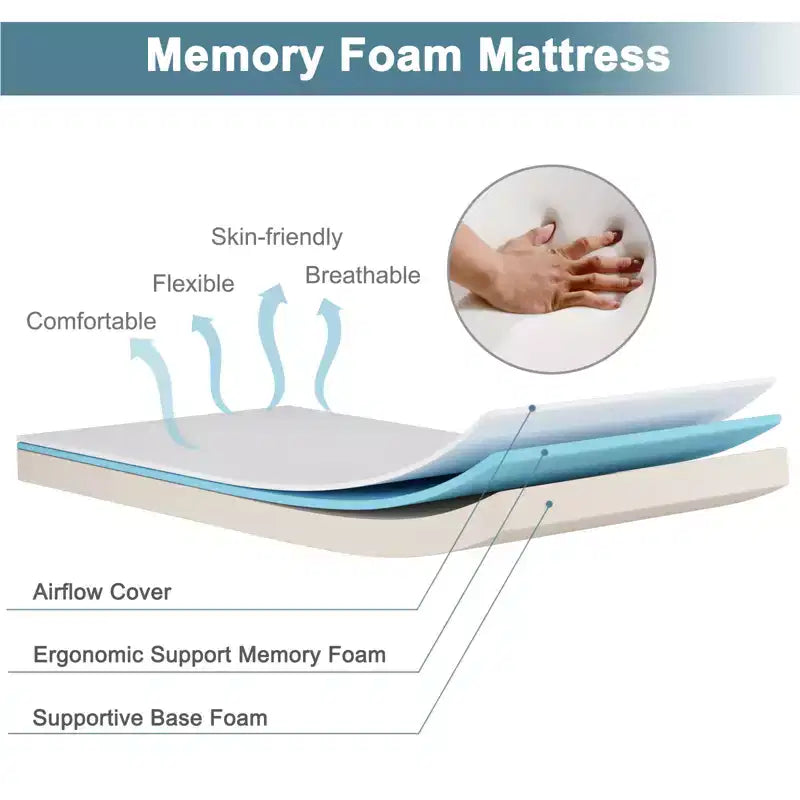 Lit pliant d'appoint avec matelas en mousse à mémoire de forme Fabriqué en Italie
