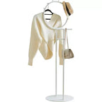 Porte-vêtements de valet avec plateau de rangement, porte-serviettes, étendoir à couvertures pour chambre à coucher, buanderie et salle de bain