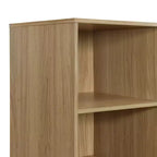 Armoire de rangement en bois sans porte avec étagères et 3 tiroirs - Naturel