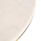 Console demi-cercle en marbre, 28x14x30, Blanc