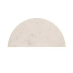 Console demi-cercle en marbre, 28x14x30, Blanc