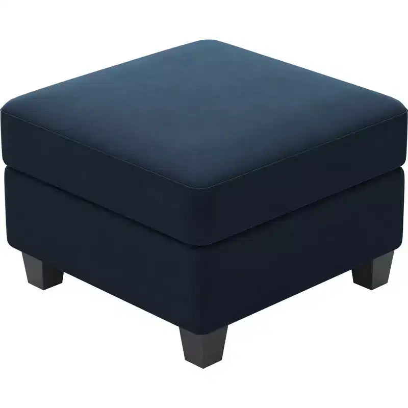 Pouf carré de rangement modulaire en velours 25x25 136 kg