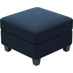 Pouf carré de rangement modulaire en velours 25x25 136 kg