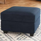 Pouf carré de rangement modulaire en velours 25x25 136 kg