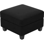 Pouf carré de rangement modulaire en velours 25x25 136 kg