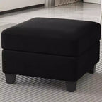 Pouf carré de rangement modulaire en velours 25x25 136 kg