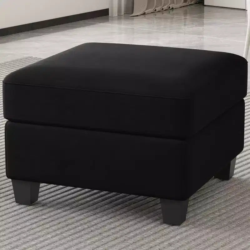Pouf carré de rangement modulaire en velours 25x25 136 kg