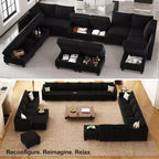 Pouf carré de rangement modulaire en velours 25x25 136 kg