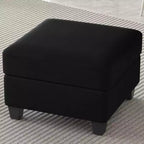Belffin Velvet Storage Ottoman  Modular Square Footrest & Sectional Add-On