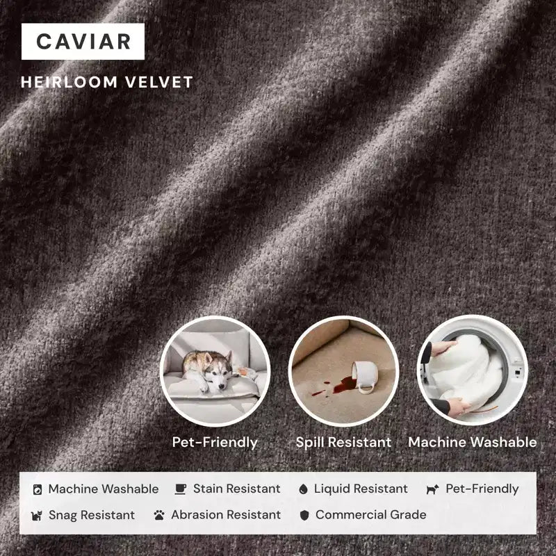 Canapé d'angle modulable lavable 6 places avec pouf