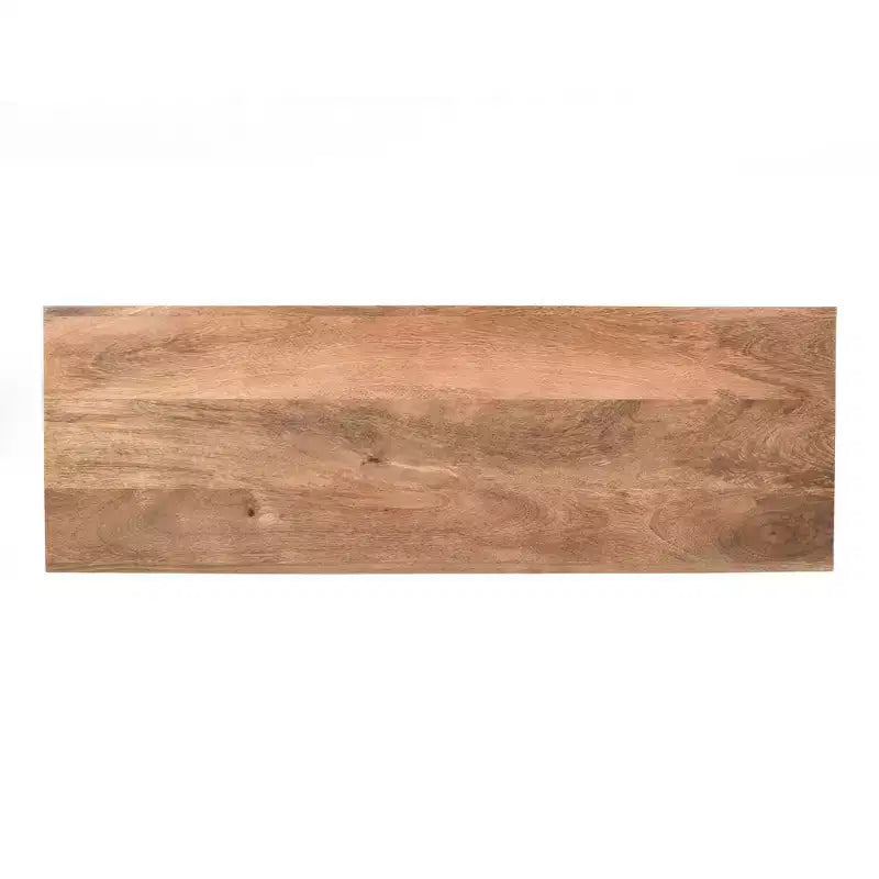 Console Rétro Minimaliste en Bois de Mangue Massif 45x15x32