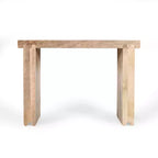 Console Rétro Minimaliste en Bois de Mangue Massif 45x15x32