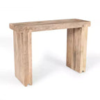 Console Rétro Minimaliste en Bois de Mangue Massif 45x15x32
