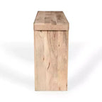 Console Rétro Minimaliste en Bois de Mangue Massif 45x15x32