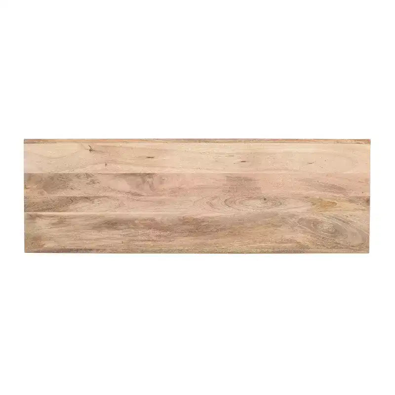 Console Rétro Minimaliste en Bois de Mangue Massif 45x15x32