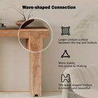 Console Rétro Minimaliste en Bois de Mangue Massif 45x15x32