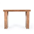 Console Rétro Minimaliste en Bois de Mangue Massif 45x15x32