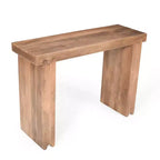 Console Rétro Minimaliste en Bois de Mangue Massif 45x15x32