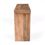 Console Rétro Minimaliste en Bois de Mangue Massif 45x15x32