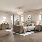 Commode moderne à 7 tiroirs pour chambre à coucher, commode large, rangement profond, plateau en bois résistant à l'eau, poignées en métal, plateau épaissi
