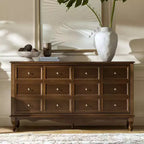 Buffet 4 portes large de 147 cm - Chêne clair
