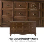 Buffet 4 portes large de 147 cm - Chêne clair