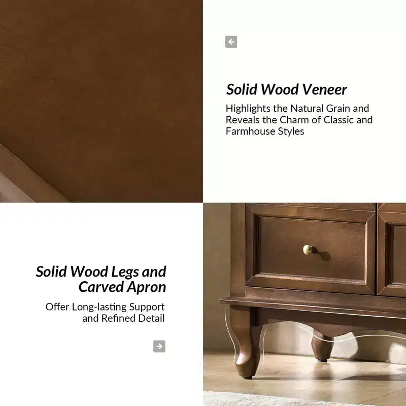 58 Wide 4-Door Sideboard - Acorn