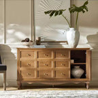 Buffet 4 portes large de 147 cm - Chêne clair