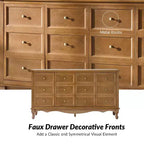 Buffet 4 portes large de 147 cm - Chêne clair