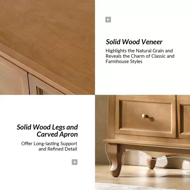58 Wide 4-Door Sideboard - Acorn