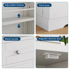Buffet de rangement moderne – Enfilade en bois avec tiroir et 4 portes – Meuble de rangement autoportant