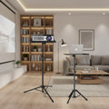 Projector Stand Tripod Laptop Stand with Adjustable Height 26 - 63 Inch, Mobile Laptop Cart on Wheels with Phone Holder Floor Stand for Couch Outdoor