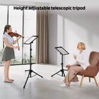 Trépied de support de projecteur, support d'ordinateur portable avec hauteur réglable de 66 à 160 cm, chariot mobile pour ordinateur portable sur roulettes avec support de téléphone, support de sol pour canapé extérieur