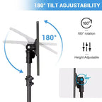 Trépied de support de projecteur, support d'ordinateur portable avec hauteur réglable de 66 à 160 cm, chariot mobile pour ordinateur portable sur roulettes avec support de téléphone, support de sol pour canapé extérieur