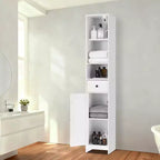 Meuble de salle de bain haut et étroit, armoire de rangement fine de 170 cm, organiseur autoportant résistant à l'eau pour petits espaces