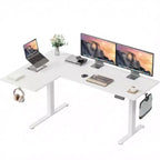71 X 48 In L-shaped electric standing desk, electric height-adjustable computer desk, Sit Stand Up Desk for Home Office