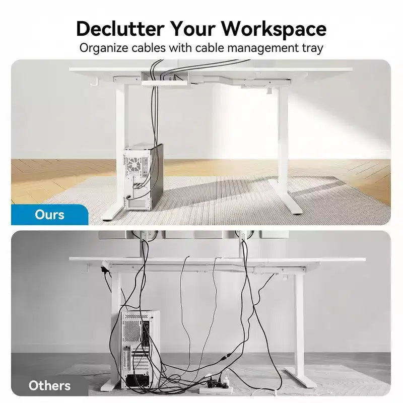 71 X 48 In L-shaped electric standing desk, electric height-adjustable computer desk, Sit Stand Up Desk for Home Office