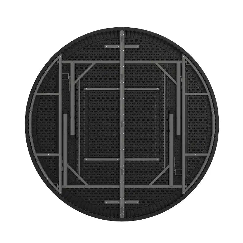 5.89-Foot Round Bi-Fold Plastic Banquet and Event Folding Table with Carrying Handle