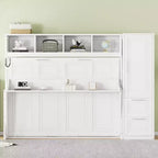 Lit Escamotable Evans Murphy avec Placard et Tiroirs, Grand Lit
