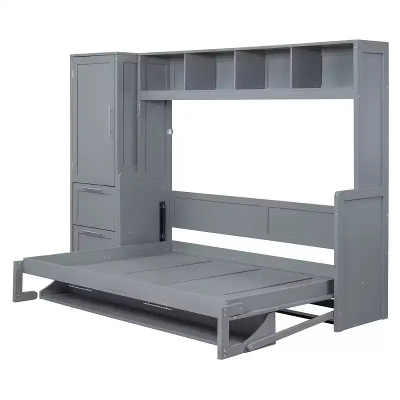 Lit Escamotable Evans Murphy avec Placard et Tiroirs, Grand Lit