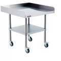 Undershelf Stainless Steel Workbench with Wheels, Heavy Duty Adjustable Work Table Galvanized, Commercial Kitchen Garage Workshop